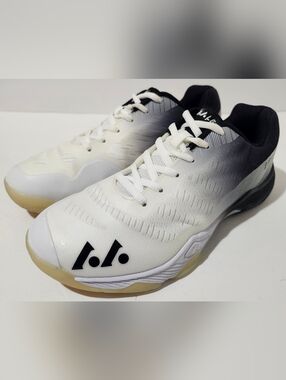 Lefus White and Black Gradient Athletic Sneakers Size 8.5